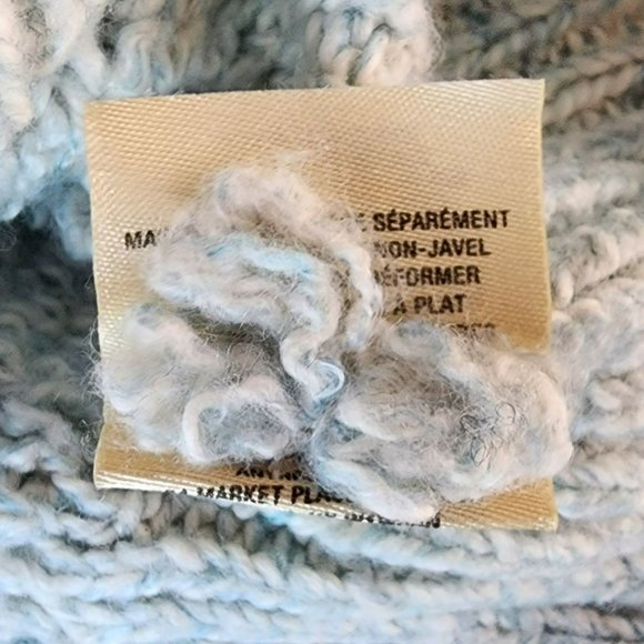 NWT Anthropologie Sleeping on Snow Rhinestone Blue Open Knit Sweater Medium - Picture 9 of 11
